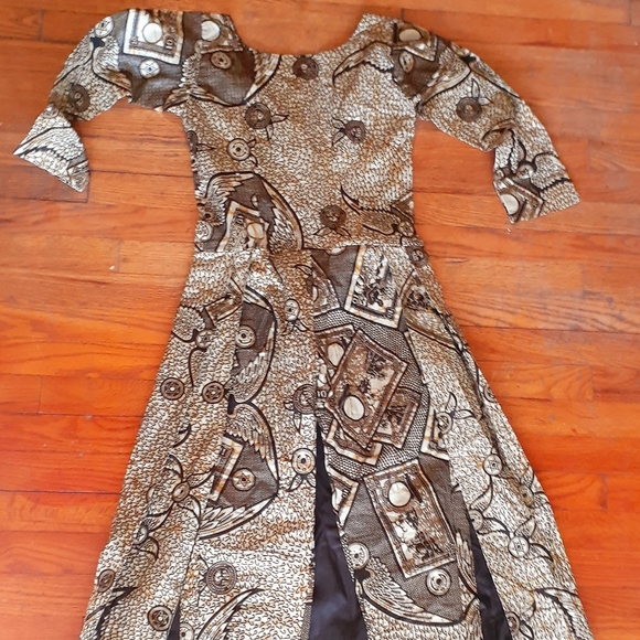Handmade African Fabric Jumpsuit with Overskirt Sm - Picture 1 of 6
